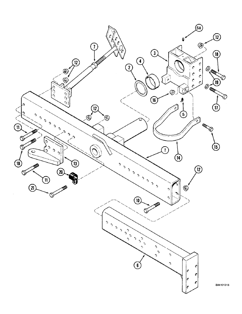 Схема запчастей Case IH 2166 - (5-44) - STEERING AXLE AND EXTENSIONS, POWER GUIDE AXLE (04) - STEERING