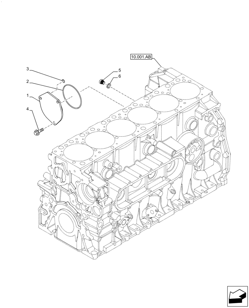 Схема запчастей Case IH F3JFE613A B001 - (10.450.AA) - AIR COMPRESSOR (10) - ENGINE