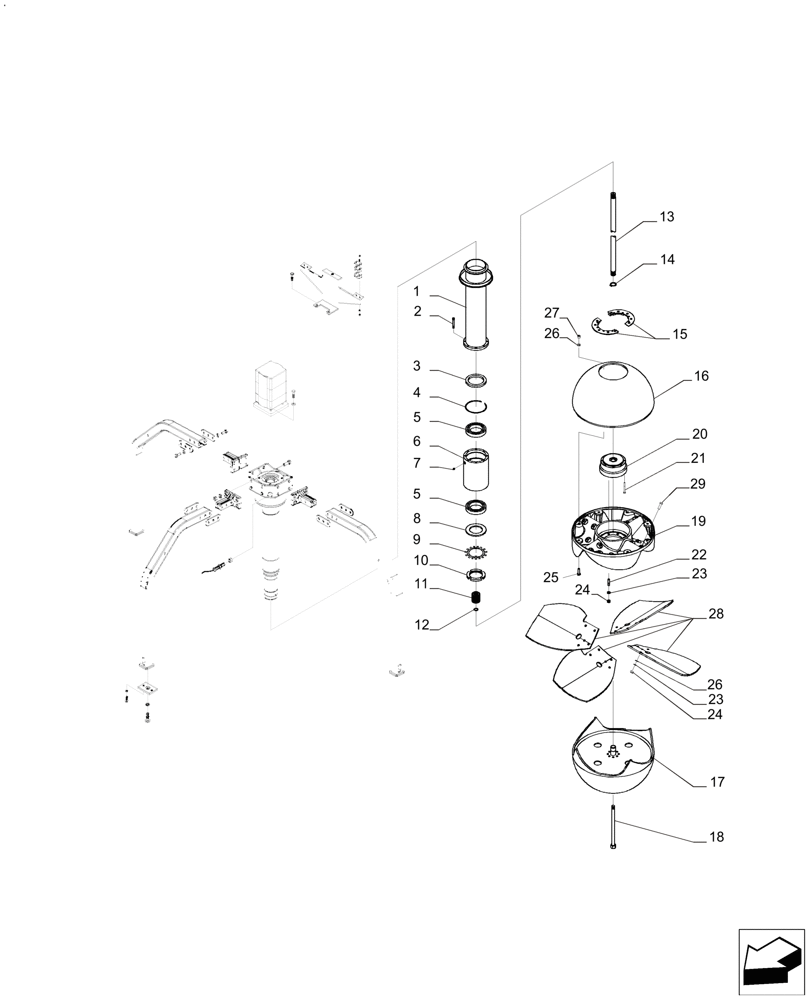 Схема запчастей Case IH A8800 - (74.204.AB[02]) - PRIMARY EXTRACTOR, FAN (74) - CLEANING