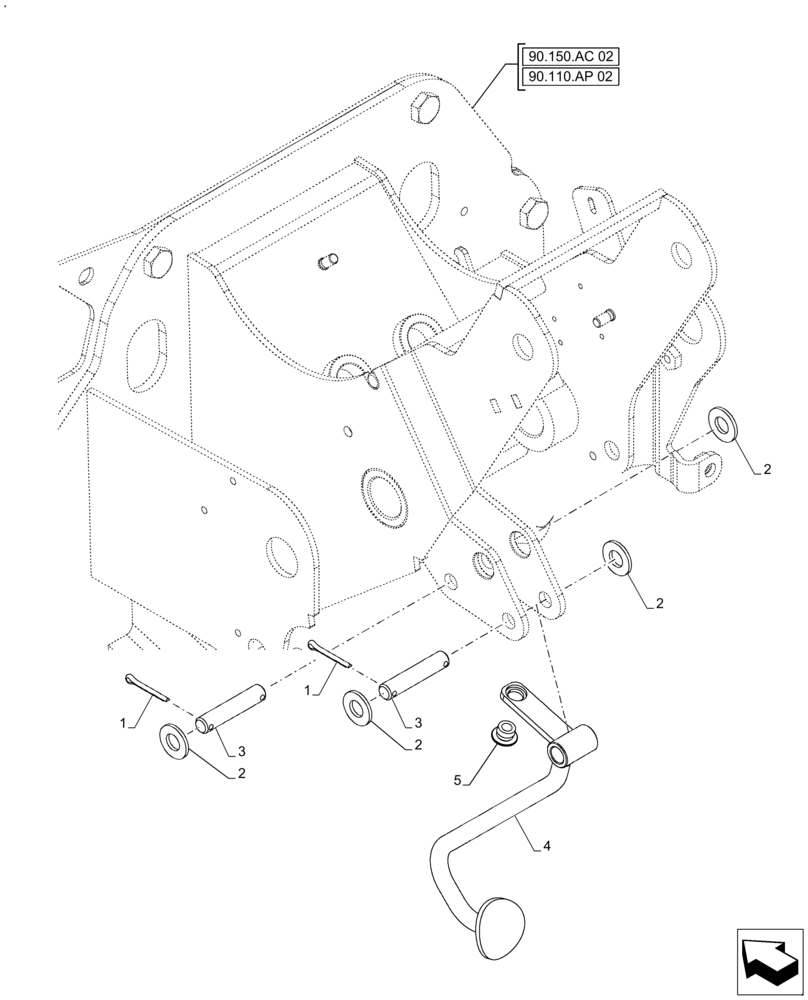 Схема запчастей Case IH FARMALL 110A - (41.101.AB[03]) - VAR - 391644,393315 - STEERING COLUMN (41) - STEERING