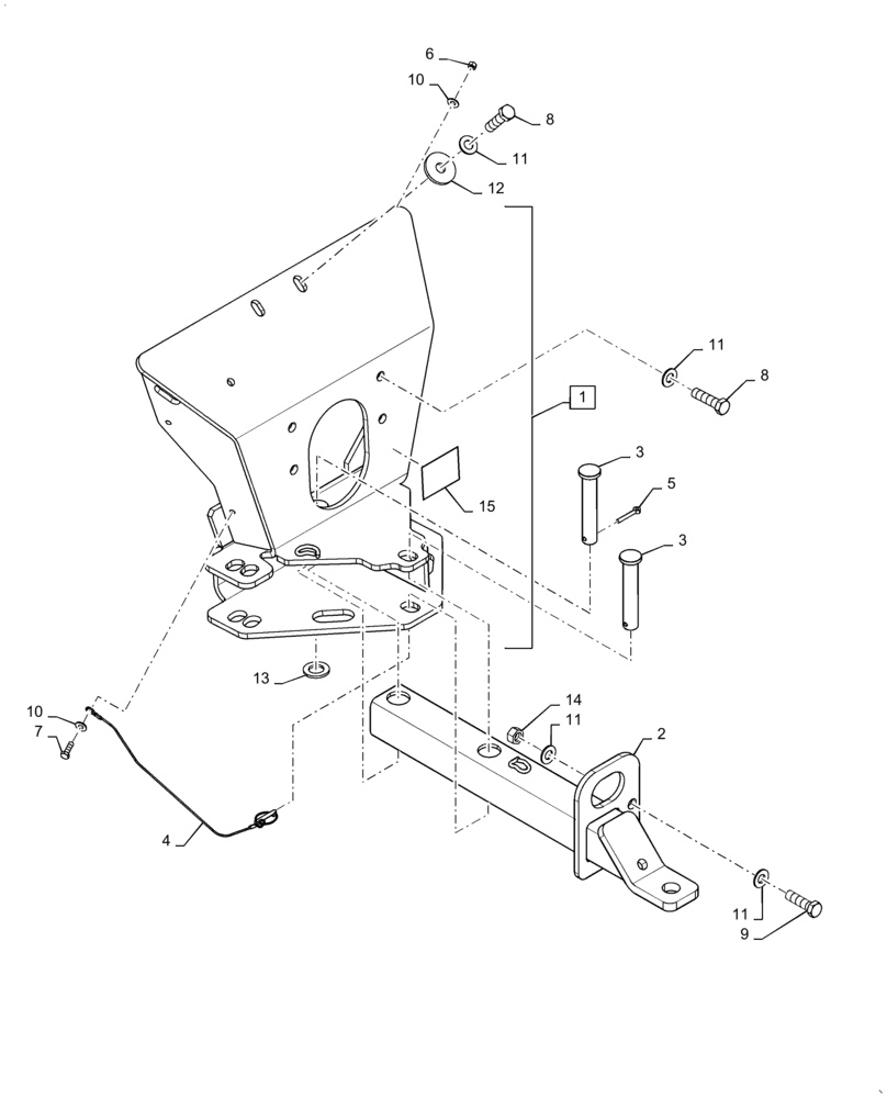 Схема запчастей Case IH 9230 - (37.100.AF[01]) - VAR - 722520 - TRAILER HITCH (37) - HITCHES, DRAWBARS & IMPLEMENT COUPLINGS