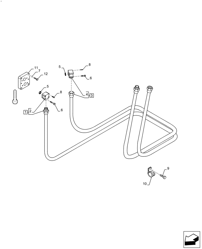 Схема запчастей Case IH F3JFE613A B001 - (10.304.AF) - ENGINE OIL FILTER LINE (10) - ENGINE