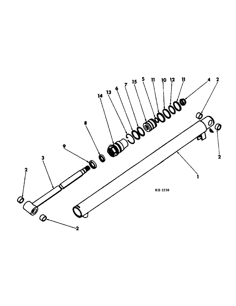 Схема запчастей Case IH 55 - (F-33) - WING LIFT HYDRAULIC CYLINDER, PRIOR TO SEPTEMBER, 1974 SEASON, NOVEMBER, 1975 SEASON AND SINCE 