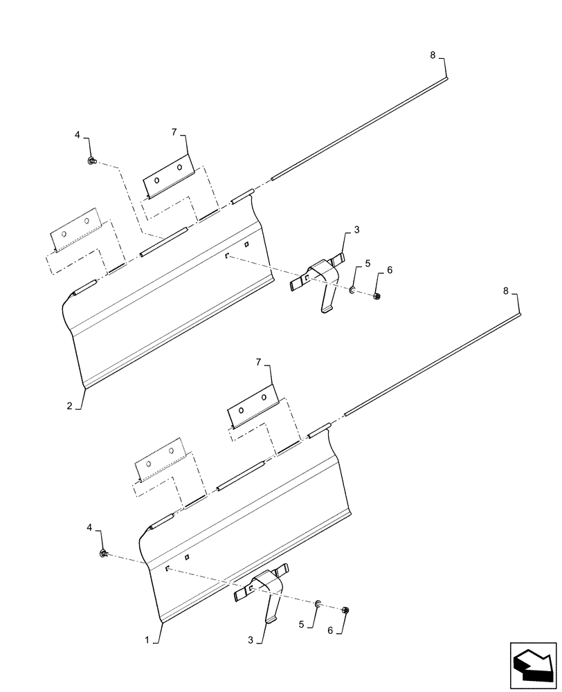 Схема запчастей Case IH 3162 - (58.130.03[01]) - FLOOR, ASSY, RH/LH (58) - ATTACHMENTS/HEADERS