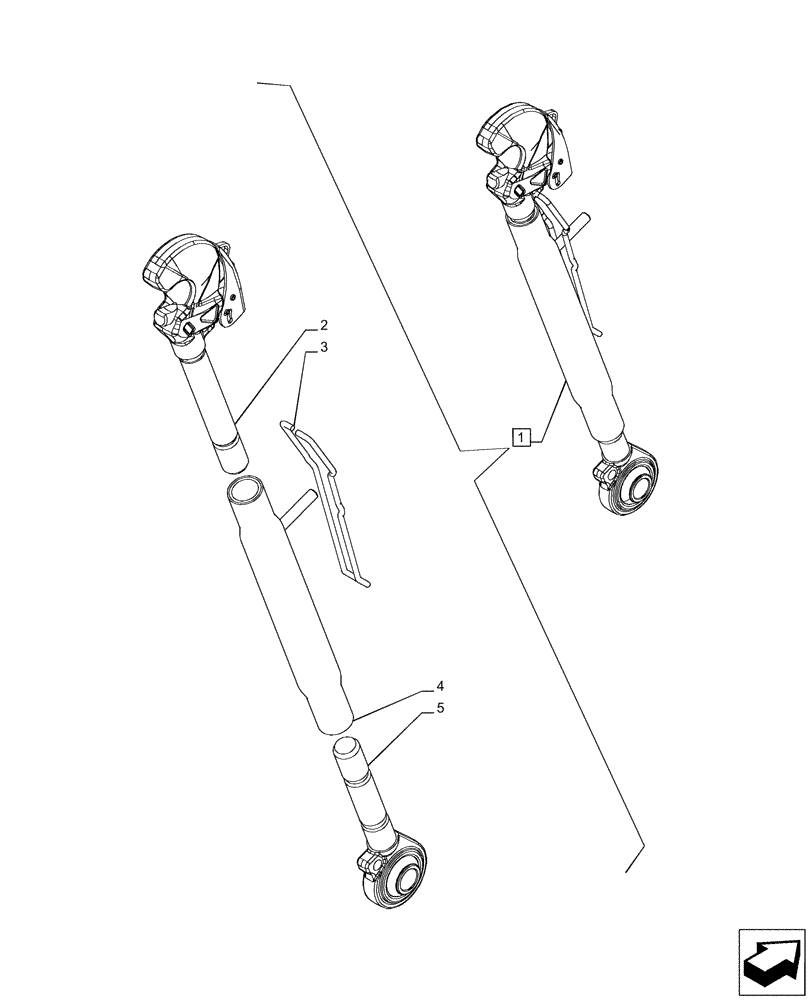 Схема запчастей Case IH PUMA 240 CVT - (37.166.AB[05]) - VAR - 758088, 758089, 758090 - 3 POINT HITCH, FRONT, TOP LINK, COMPONENTS (37) - HITCHES, DRAWBARS & IMPLEMENT COUPLINGS