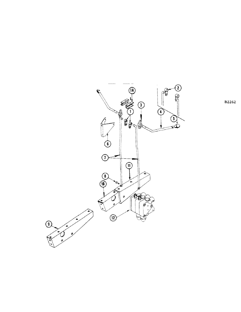 Схема запчастей Case IH 660 - (258[A]) - HEADER LIFT AND VARIABLE SPEED CONTROL LINKAGE 