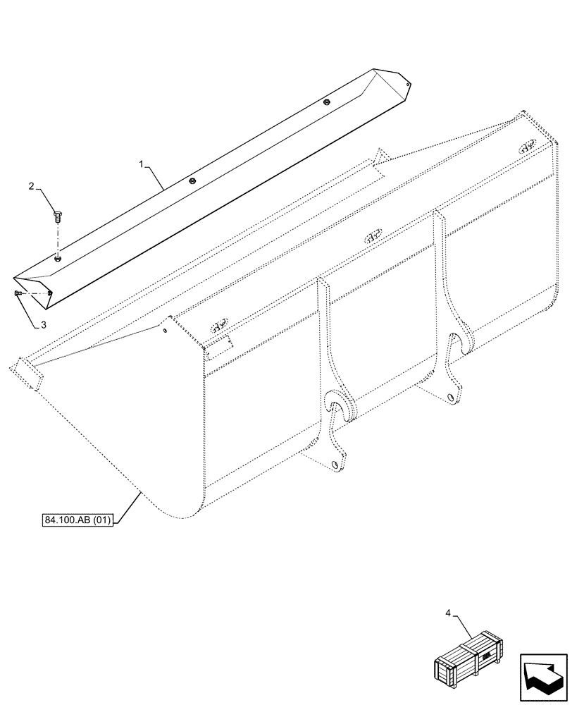 Схема запчастей Case IH FARMLIFT 742 - (88.100.84) - DIA KIT, BUCKET, COVER (88) - ACCESSORIES