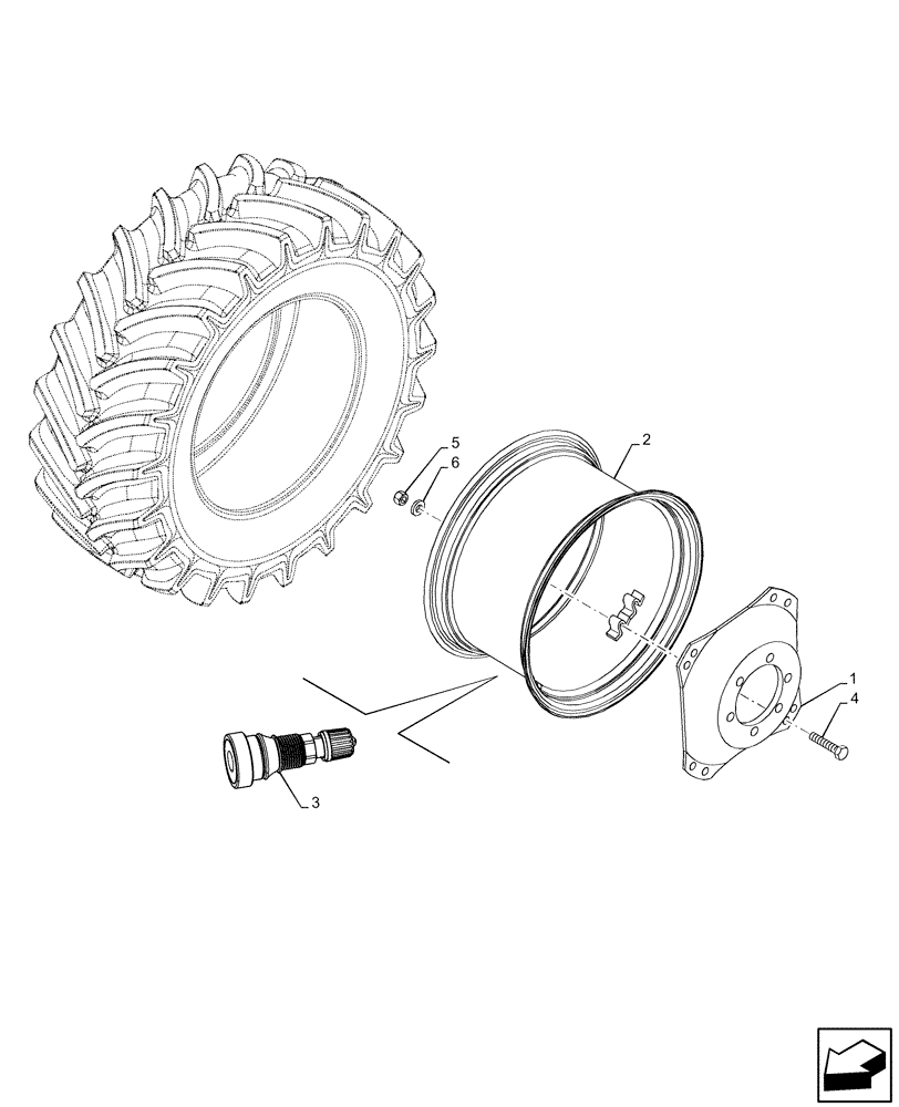 Схема запчастей Case IH FARMALL 85C - (44.511.AE[23]) - VAR - 8247401 - FRONT, WHEEL (W10X28) ISO (44) - WHEELS