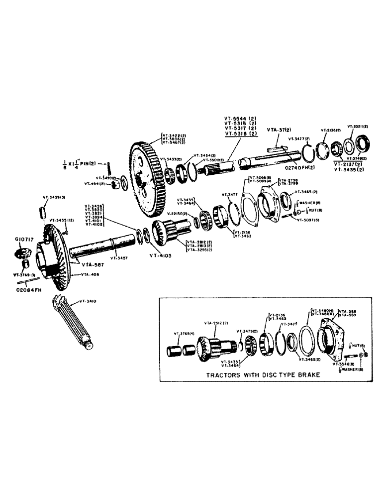 Схема запчастей Case IH VA-SERIES - (062) - DIFFERENTIAL AND FINAL DRIVE, VAC, VA AND VAO (06) - POWER TRAIN