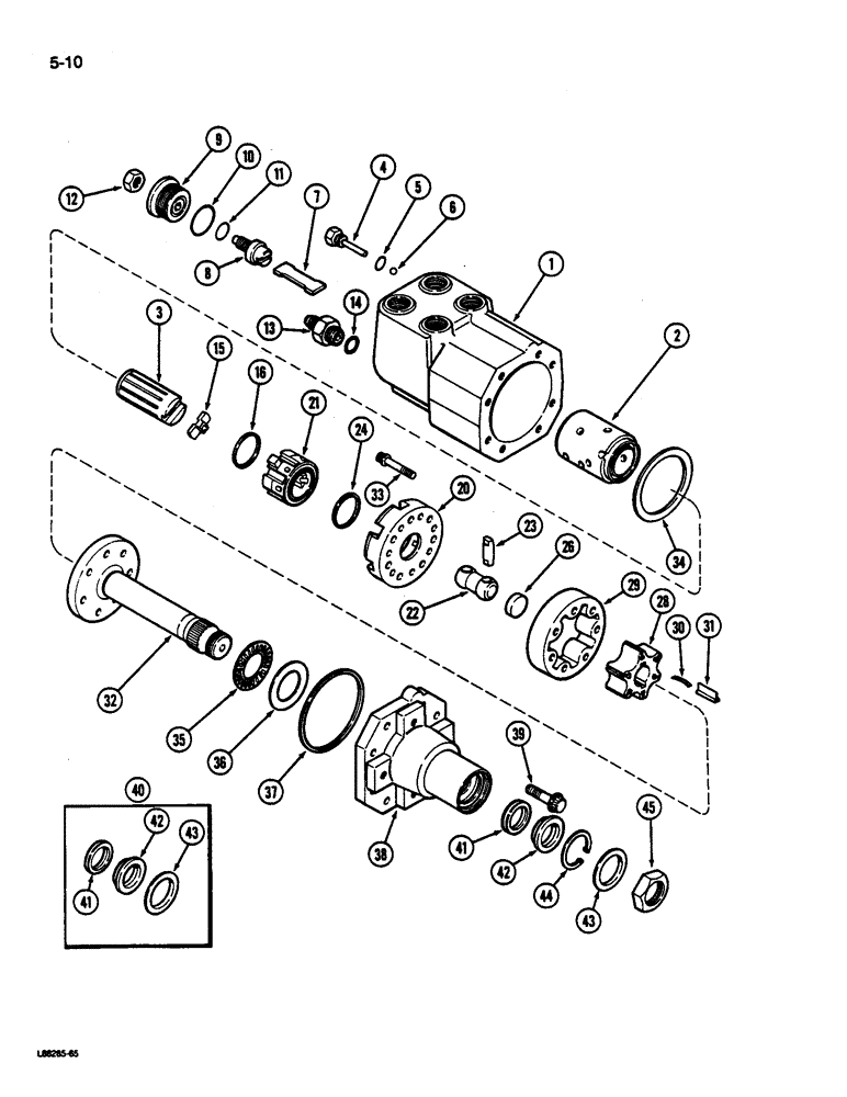 Схема запчастей Case IH 1844 - (5-10) - POWER STEERING PUMP (04) - STEERING