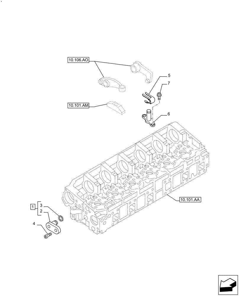 Схема запчастей Case IH F3JFE613A B002 - (10.254.AZ) - ENGINE EXHAUST BRAKE (10) - ENGINE