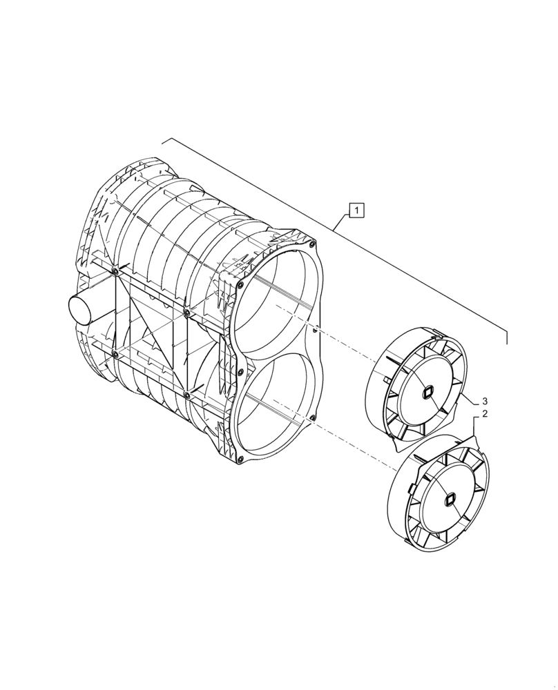 Схема запчастей Case IH 8240 - (10.202.AM) - AIR FILTER (10) - ENGINE