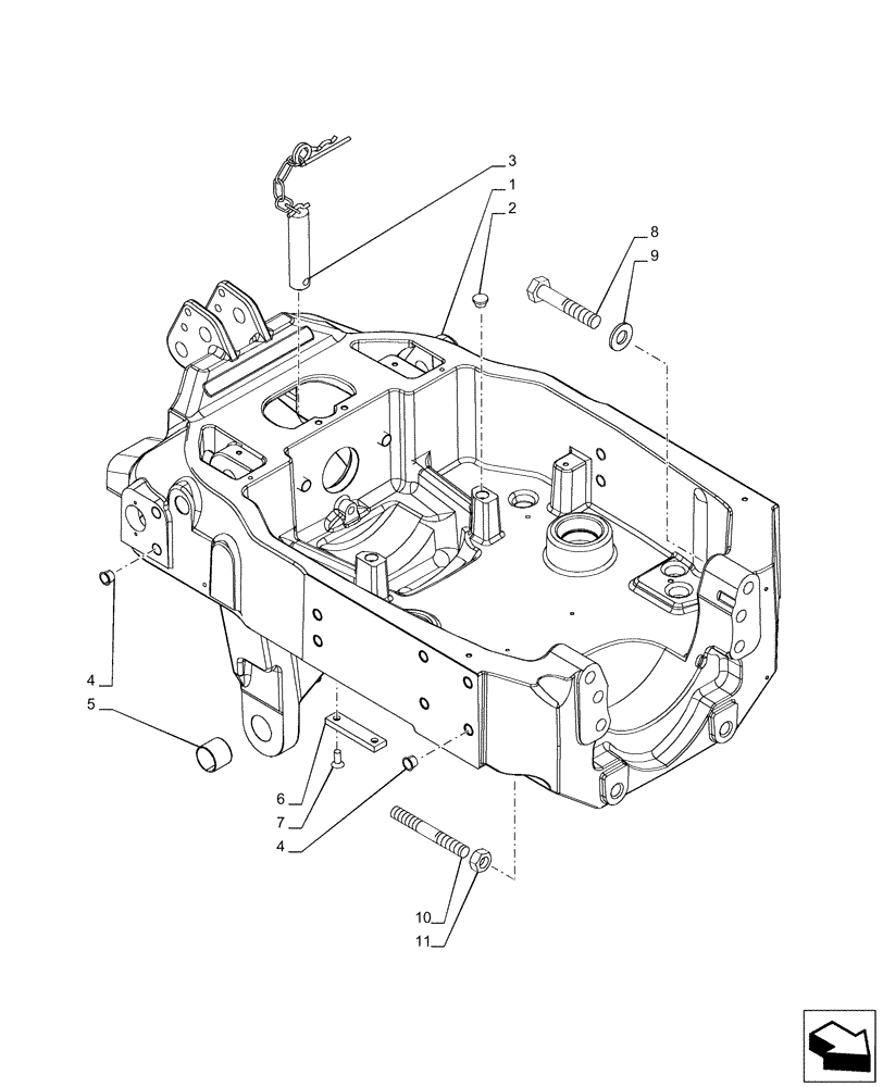 Схема запчастей Case IH PUMA 165 CVT - (25.100.AV[09]) - VAR - 758088, 758089, 758090, 758091, 758092, 758093 - FRONT AXLE SUPPORT, 4WD FRONT AXLE (25) - FRONT AXLE SYSTEM