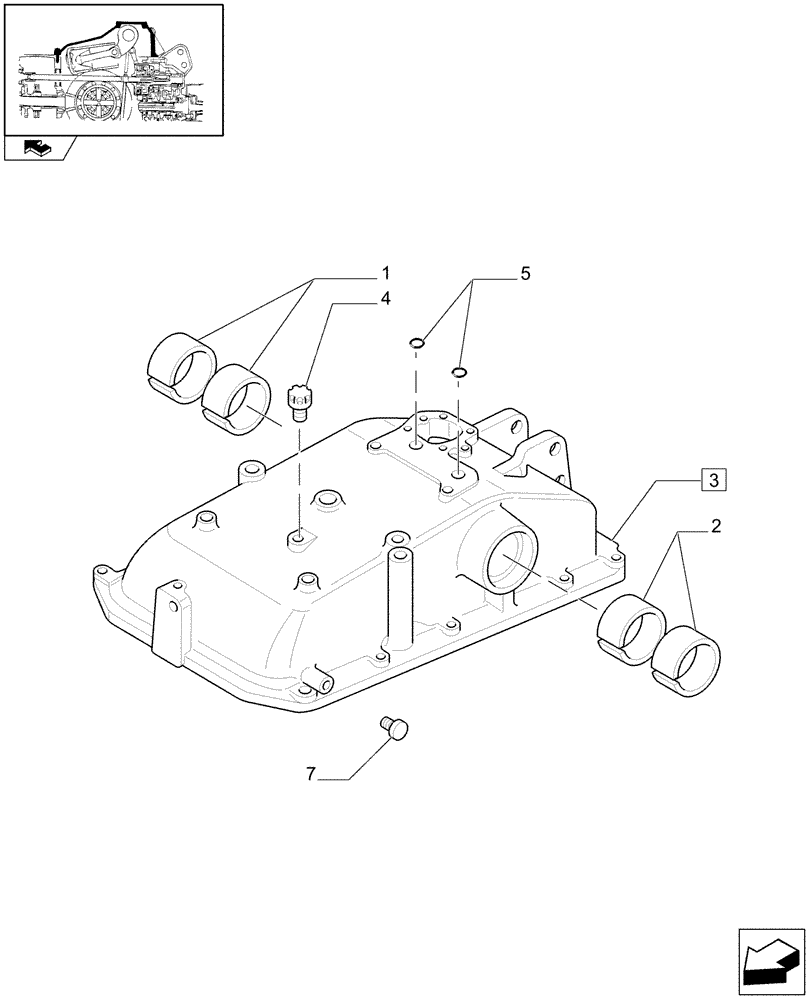 Схема запчастей Case IH FARMALL 85N - (1.82.0/01) - LIFTER, HOUSING AND COVERS (VAR.334565-334578 / 744833) (07) - HYDRAULIC SYSTEM