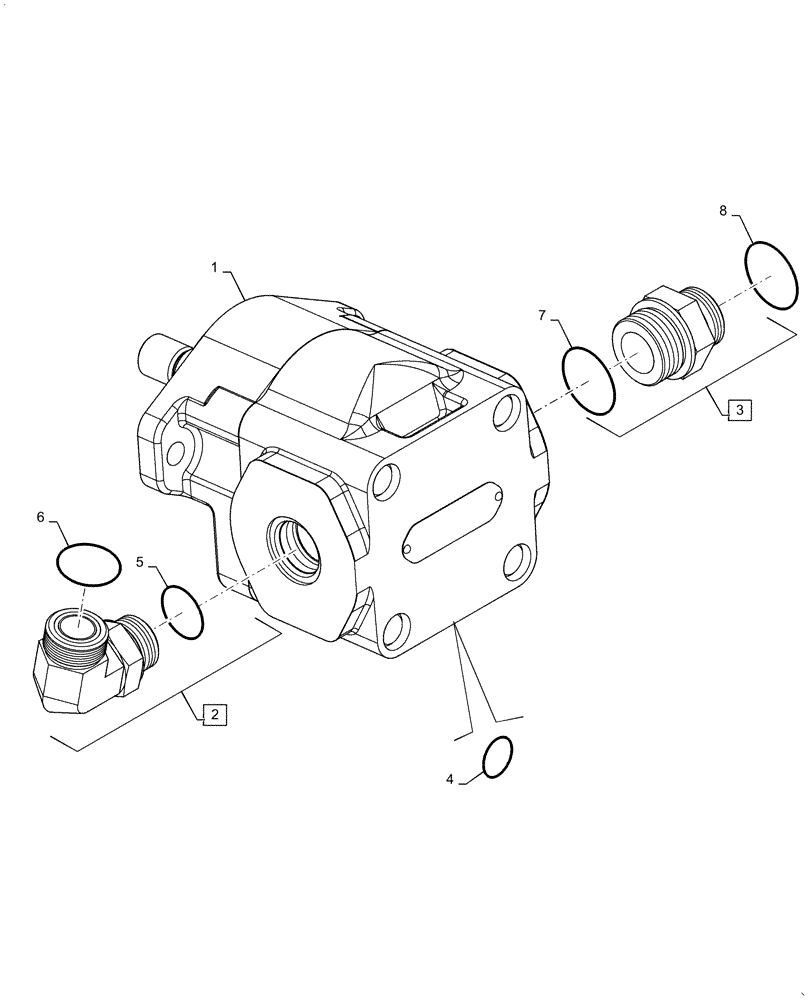 Схема запчастей Case IH 9240 - (35.752.AC) - HYDRAULIC MOTOR, ENGINE, FAN (35) - HYDRAULIC SYSTEMS