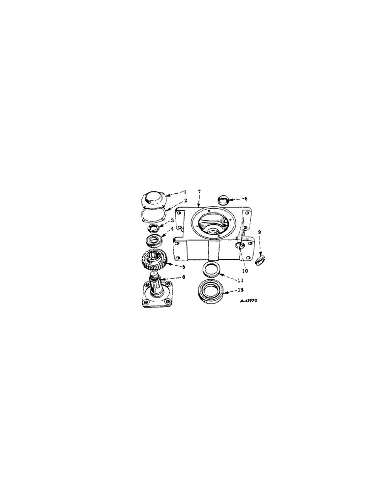 Схема запчастей Case IH 420 - (030) - STEERING GEAR HOUSING (41) - STEERING