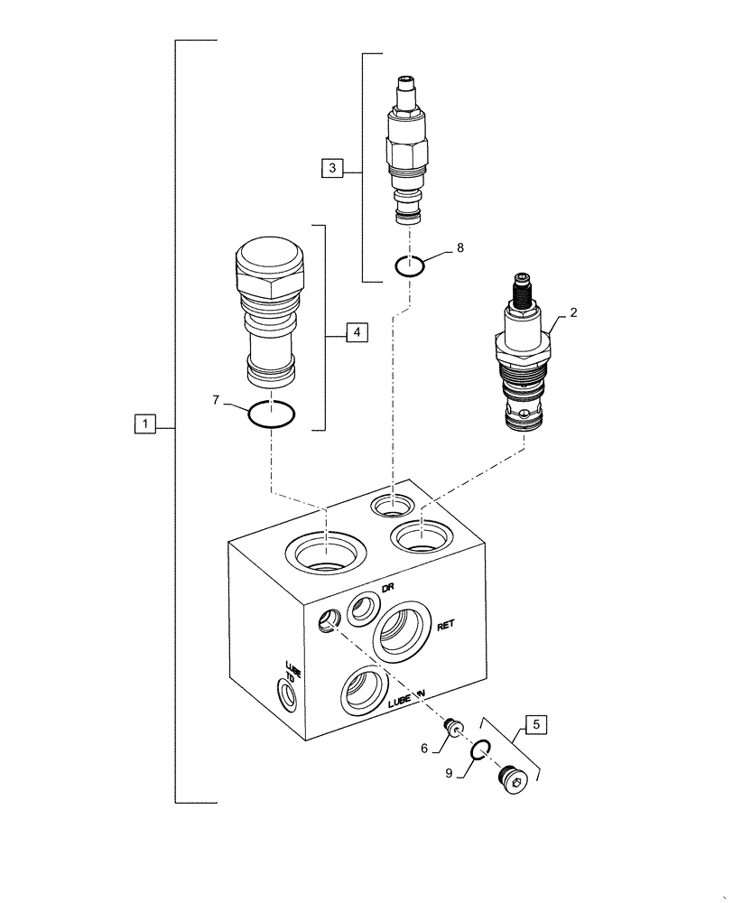 Схема запчастей Case IH 7240 - (35.102.AE[02]) - PRESSURE CONTROL VALVE (35) - HYDRAULIC SYSTEMS