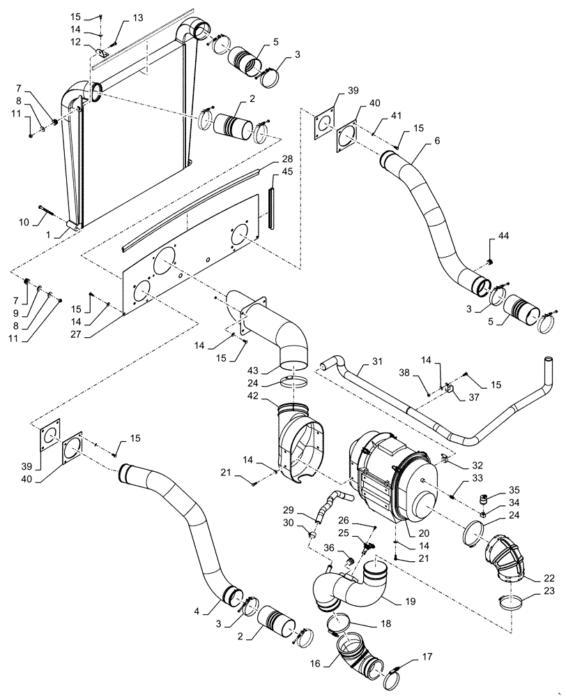 Схема запчастей Case IH PATRIOT 4440 - (10.202.AK[01]) - AIR INTAKE ASSY, BSN YGT044001 (10) - ENGINE