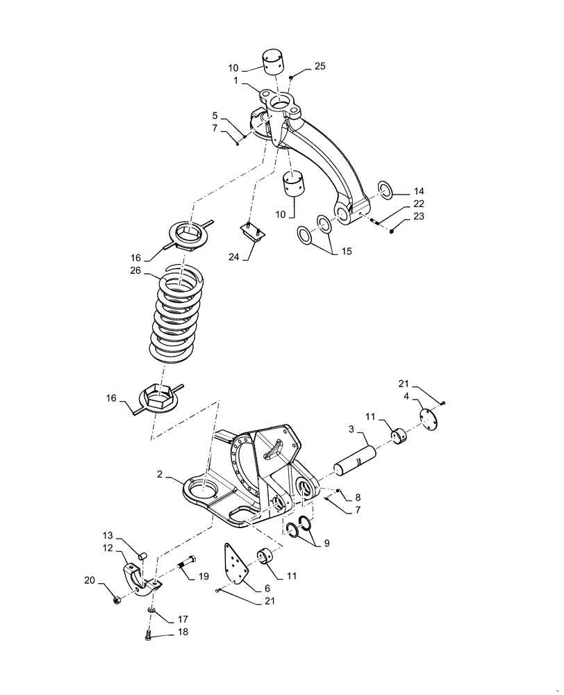 Схема запчастей Case IH PATRIOT 4440 - (48.110.AD[02]) - STRUT, LEFT, ASSY (48) - TRACKS & TRACK SUSPENSION