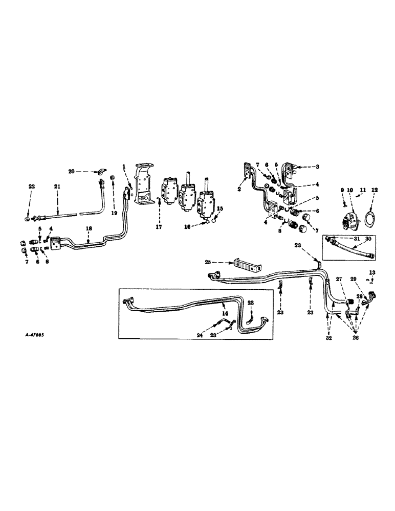 Схема запчастей Case IH 450-SERIES - (340) - HYDRAULIC SYSTEM, HYDRA-TOUCH SYSTEM, HYDRAULIC PUMP, TUBES & CONNECTIONS (07) - HYDRAULIC SYSTEM