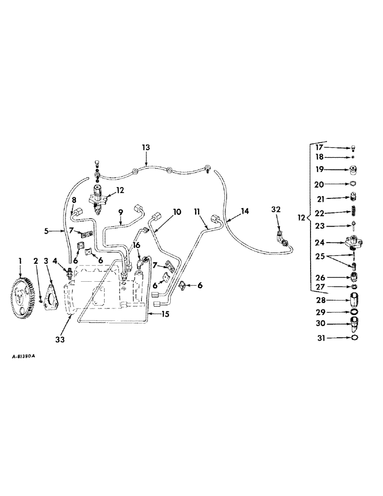 Схема запчастей Case IH 424 - (036) - FUEL SYSTEM, FUEL INJECTION SYSTEM, DIESEL ENGINE TRACTORS (02) - FUEL SYSTEM