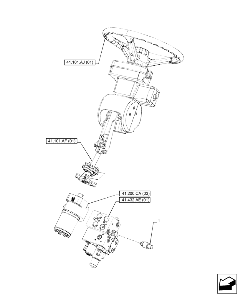 Схема запчастей Case IH PUMA 165 - (55.680.AL) - VAR - 758268, 758269, 758272, 758273, 758276, 758277 - STEERING, SENSOR, AUTOGUIDANCE SYSTEM (55) - ELECTRICAL SYSTEMS