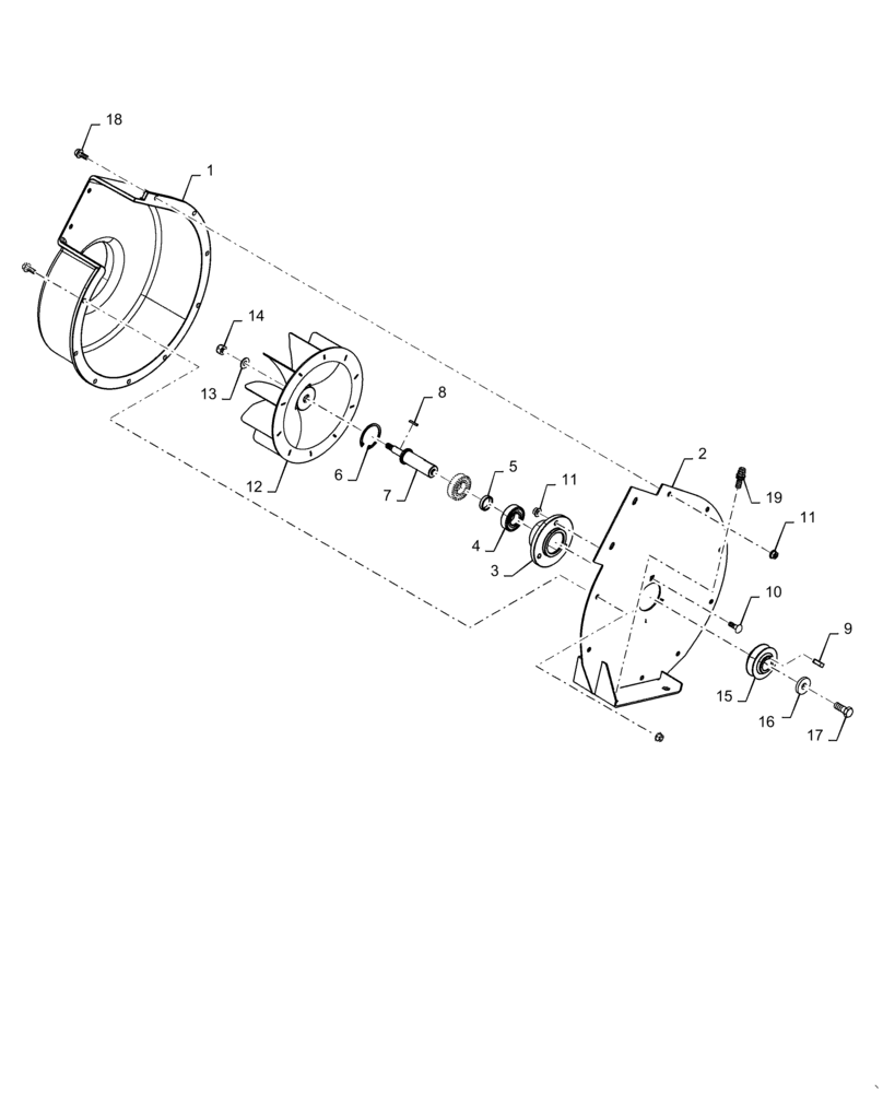 Схема запчастей Case IH 9240 - (10.419.AE[04]) - FAN, DOOR, AIR DUCT (10) - ENGINE