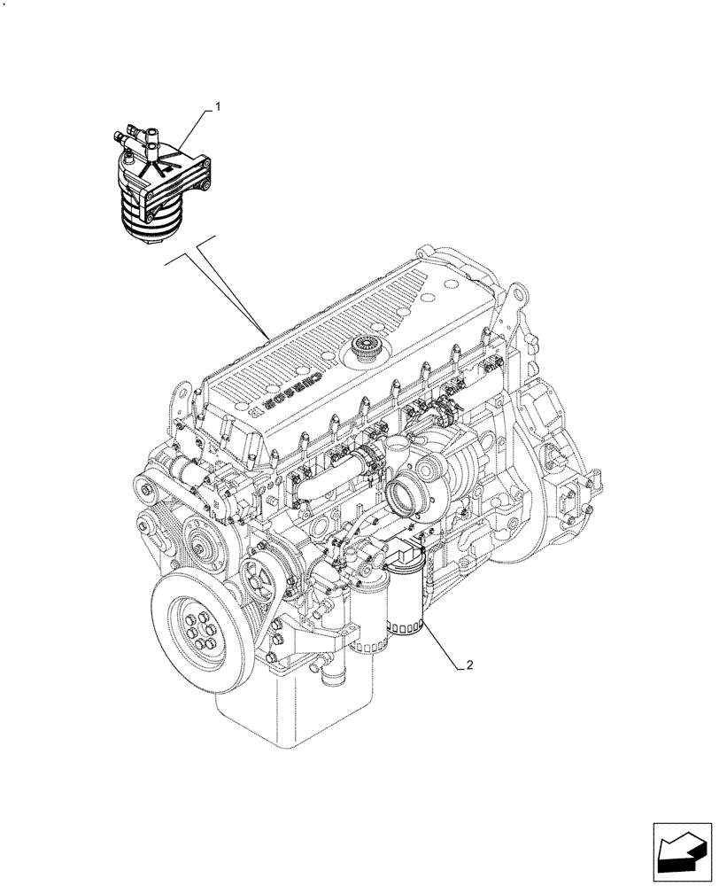 Схема запчастей Case IH F3GFE613A B001 - (05.100.03) - FILTERS & CAPACITIES (05) - SERVICE & MAINTENANCE