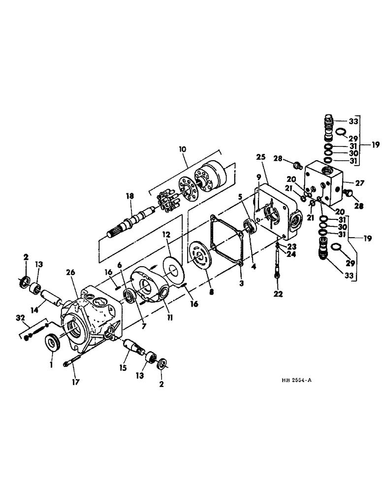 Схема запчастей Case IH 4000 - (07-17) - DRIVE TRAIN, HYDROSTATIC MOTOR-VARIABLE (04) - Drive Train