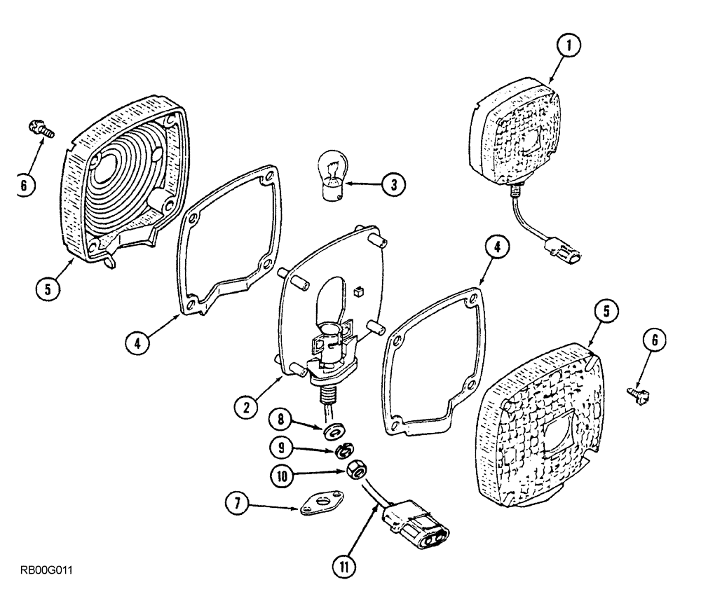 Схема запчастей Case IH 5850 - (04-08) - TURN SIGNAL LAMP (04) - ELECTRICAL SYSTEMS