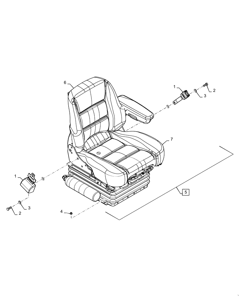 Схема запчастей Case IH MAGNUM 380 - (90.120.AD[02]) - VAR - 429373, 449058 - SEAT ASSY, DELUXE WITH POSITIVE RESPONSE (90) - PLATFORM, CAB, BODYWORK AND DECALS