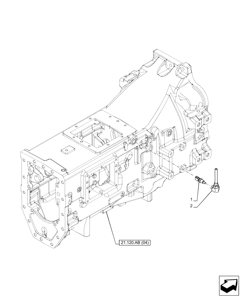 Схема запчастей Case IH PUMA 165 - (55.022.AB[02]) - VAR - 391136, 758011, 758012, 758013, 758014, 758015 - TRANSMISSION, TEMPERATURE SWITCH (55) - ELECTRICAL SYSTEMS