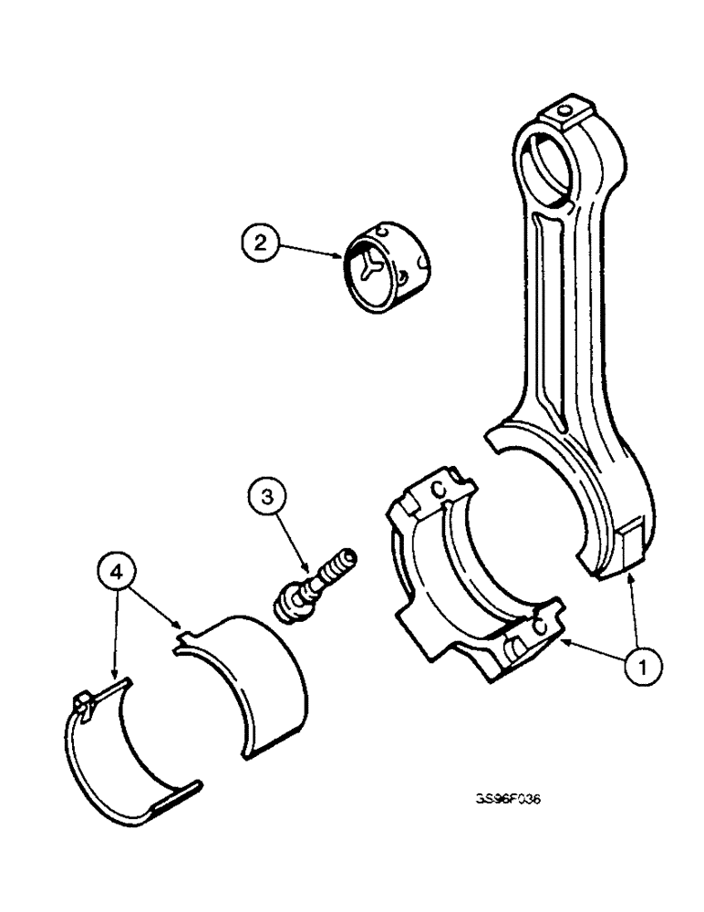 Схема запчастей Case IH 1800 - (2-43A) - CONNECTING RODS, 6TA-590 ENGINE (01) - ENGINE