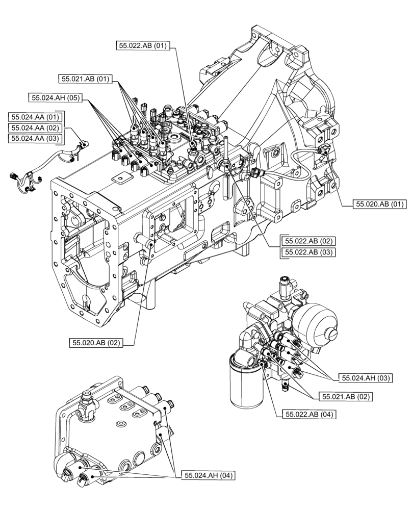 Схема запчастей Case IH PUMA 150 - (00.000.55[05]) - PICTORIAL INDEX - ELECTRICAL SYSTEMS (00) - GENERAL & PICTORIAL INDEX