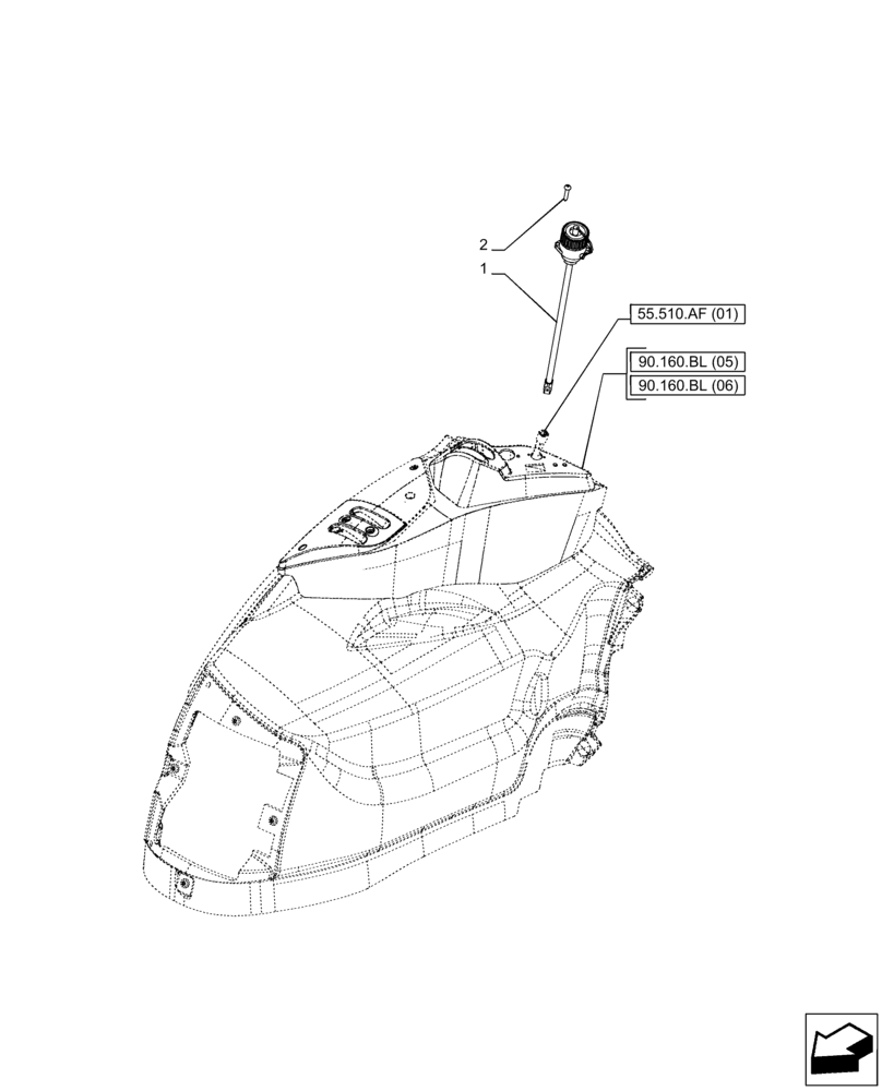 Схема запчастей Case IH PUMA 185 CVT - (55.510.BM[08]) - VAR - 332722, 332723, 332724, 332725, 392114, 392115, 392116 - RADAR, POWER SOCKET (55) - ELECTRICAL SYSTEMS