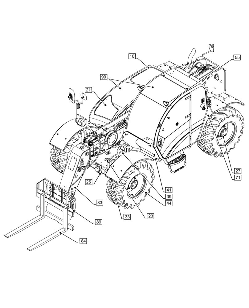 Схема запчастей Case IH FARMLIFT 635 - (00.000.00) - MAIN INDEX (00) - GENERAL & PICTORIAL INDEX