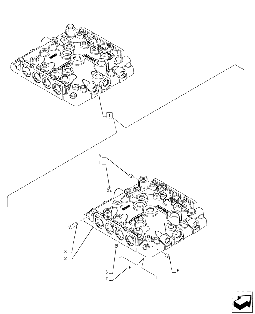 Схема запчастей Case IH PUMA 165 - (35.322.AD[06]) - VAR - 758016, 758017, 758018, 758019, 758020, 758021 - LOW PRESSURE, MANIFOLD (35) - HYDRAULIC SYSTEMS