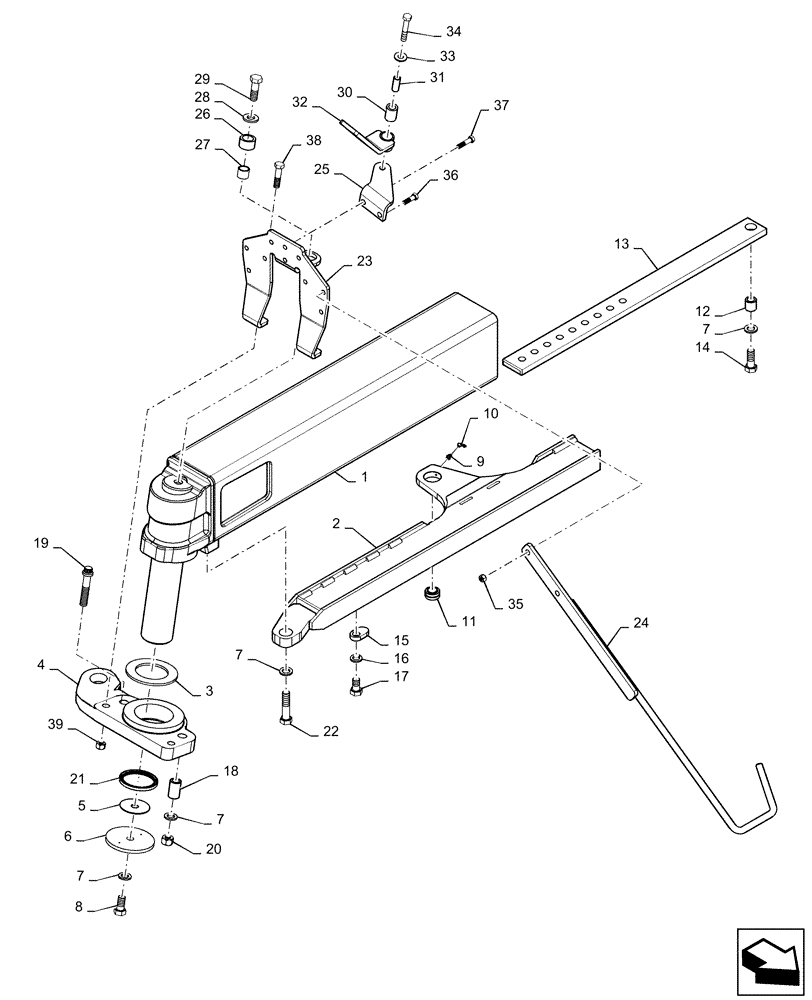 Схема запчастей Case IH PATRIOT 4440 - (25.100.AA[02]) - REAR AXLE ASSY, RH (25) - FRONT AXLE SYSTEM