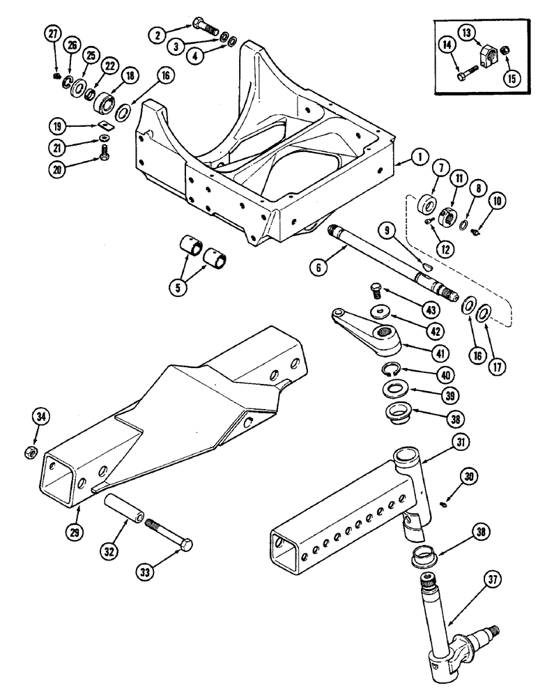 Схема запчастей Case IH 2290 - (5-190) - ADJUSTABLE FRONT AXLE, STANDARD AND LONG AXLE WITH STANDARD WHEEL BASE (05) - STEERING