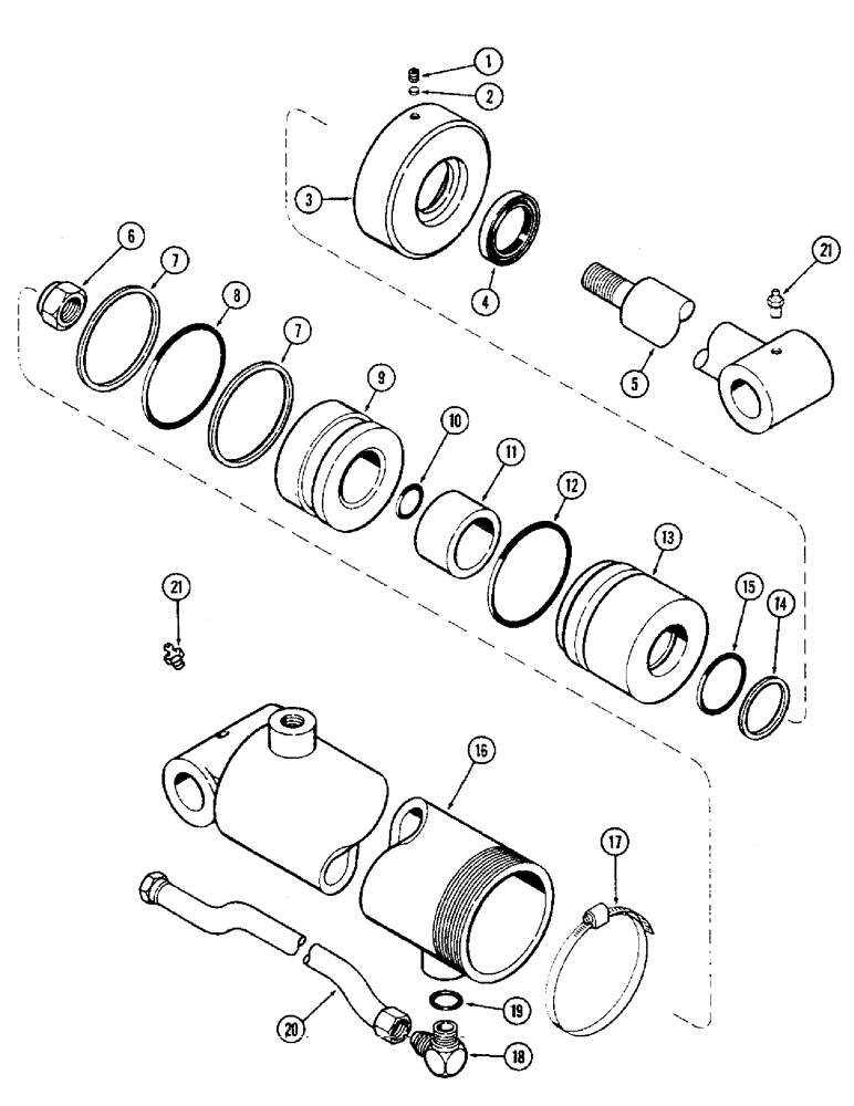 Схема запчастей Case IH 60 - (30) - T54040 LIFT CYLINDER, SERIAL NUMBER 124853 AND AFTER (35) - HYDRAULIC SYSTEMS