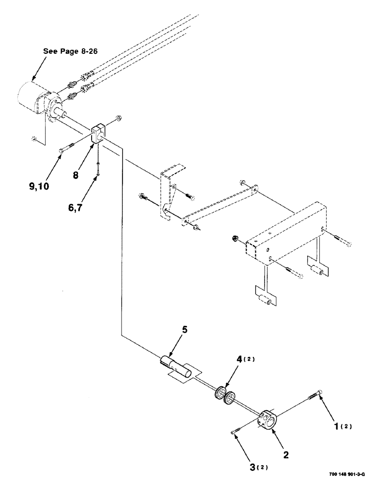 Схема запчастей Case IH 425 - (2-06) - REEL DRIVE MOUNTING ASSEMBLY, PICKUP REEL (58) - ATTACHMENTS/HEADERS