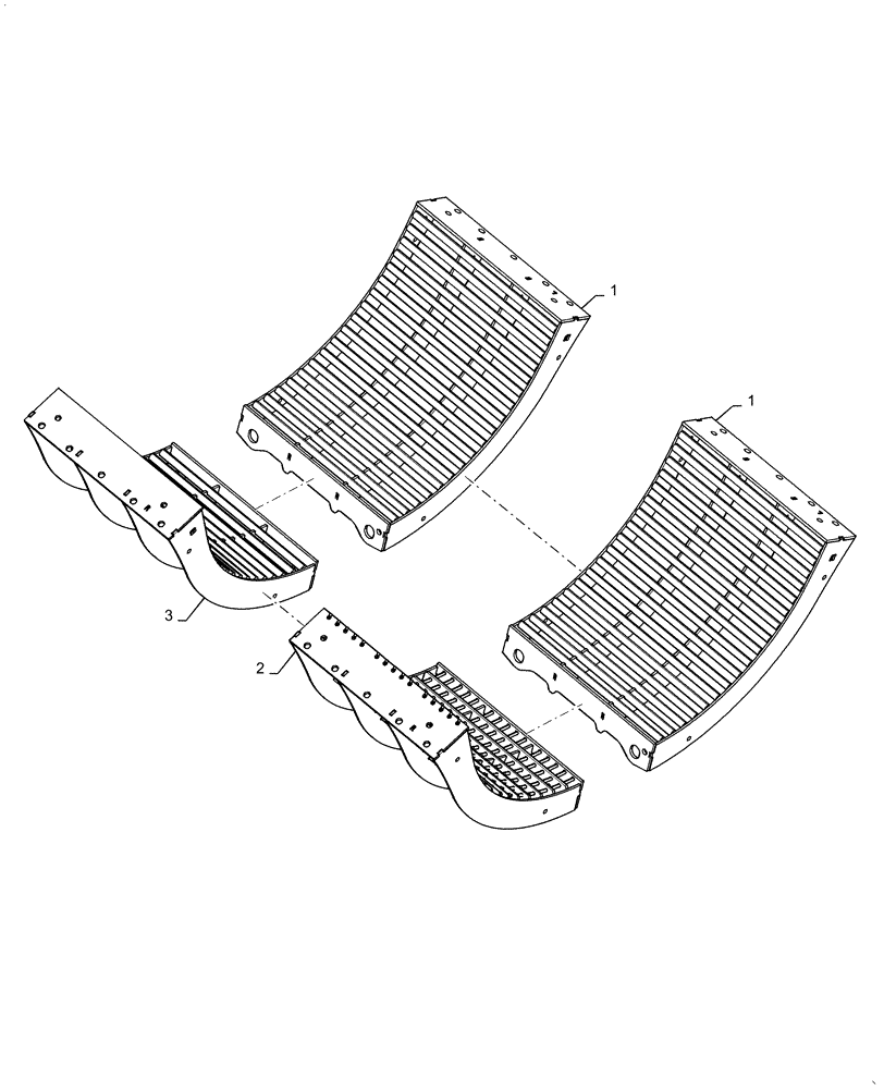 Схема запчастей Case IH 7240 - (66.105.AO[04]) - VAR - 425109, 425310 - ROUND BAR CONCAVE (66) - THRESHING