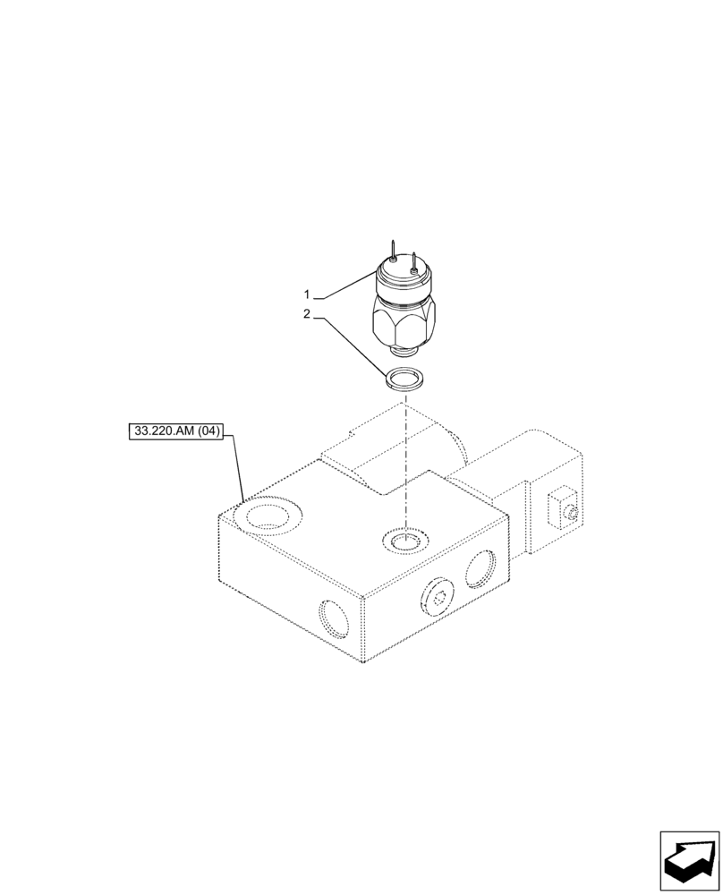 Схема запчастей Case IH PUMA 240 CVT - (55.032.AA[05]) - VAR. 758042 - BRAKE VALVE, SENSOR (55) - ELECTRICAL SYSTEMS