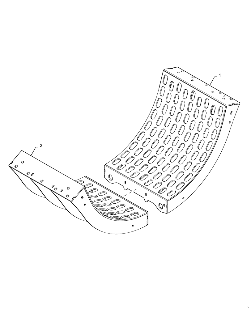 Схема запчастей Case IH 7240 - (66.105.AO[15]) - VAR - 415264 - CONCAVE, SLOTTED (66) - THRESHING