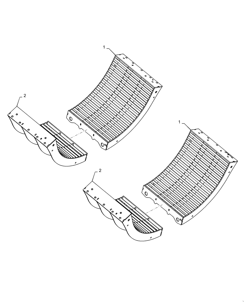 Схема запчастей Case IH 8240 - (66.105.AO[05]) - VAR - 425141, 425132 - ROUND BAR CONCAVE (66) - THRESHING