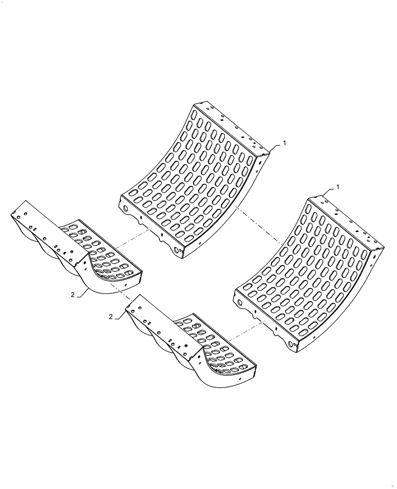 Схема запчастей Case IH 9240 - (66.105.AO[06]) - VAR - 722758, 712615 - GRATE, SLOTTED (66) - THRESHING