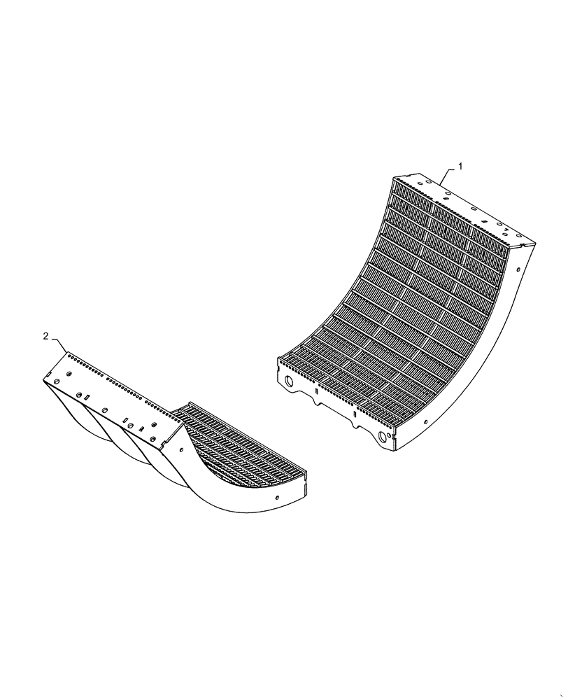 Схема запчастей Case IH 7240 - (66.105.AO[10]) - VAR - 712440 - CONCAVE, SMALL WIRE, HEAT TREATED (66) - THRESHING