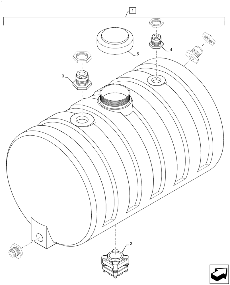 Схема запчастей Case IH PATRIOT 3240 - (78.120.AG[03]) - FOAM TANK, 55 GALLON (78) - SPRAYING