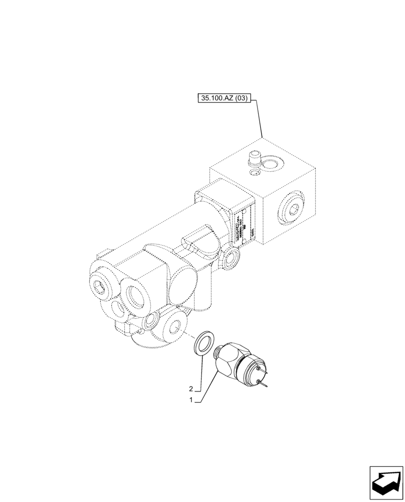 Схема запчастей Case IH PUMA 185 CVT - (55.032.AA[04]) - VAR. 758042 - BRAKE VALVE, SENSOR (55) - ELECTRICAL SYSTEMS