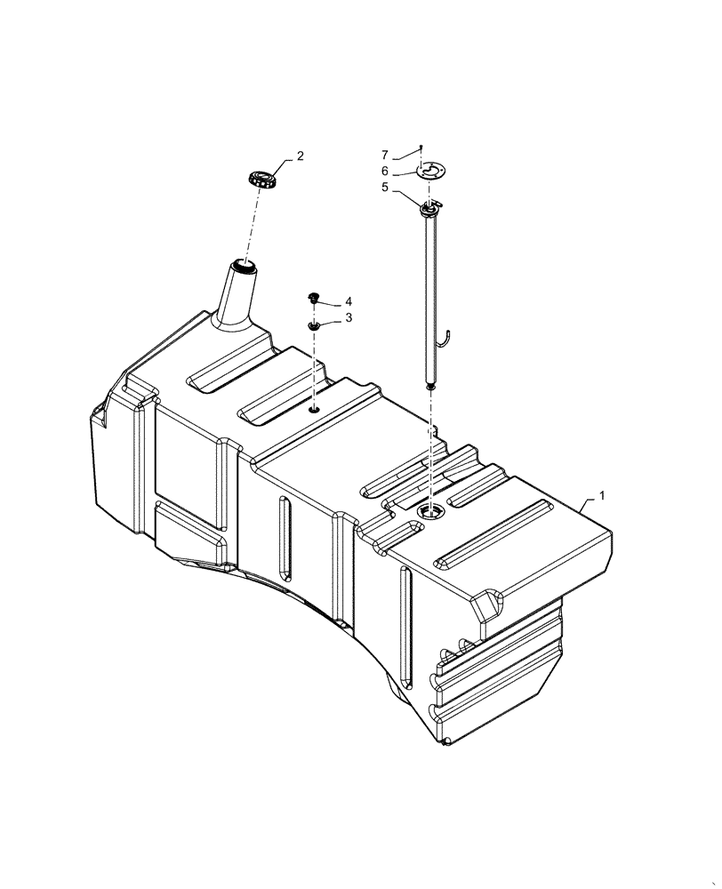 Схема запчастей Case IH 7240 - (10.216.AI[01]) - FUEL TANK (10) - ENGINE